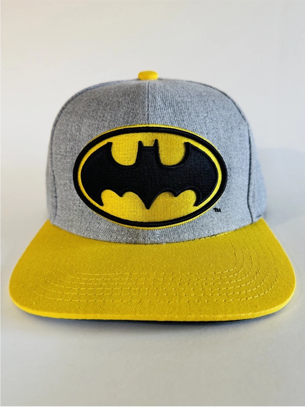 Batman Gray and Yellow Flat Brim Hat